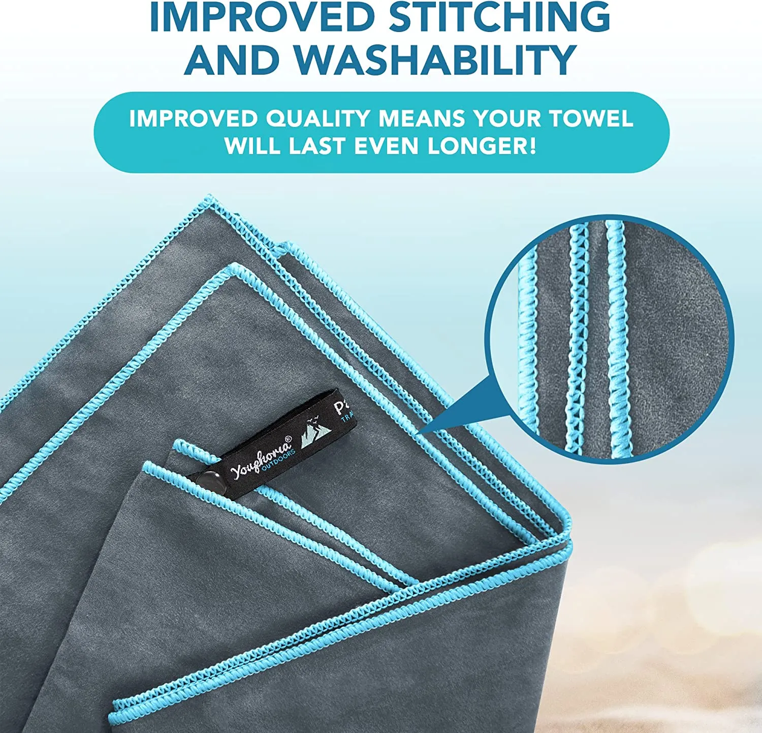 Gray/Blue Towel