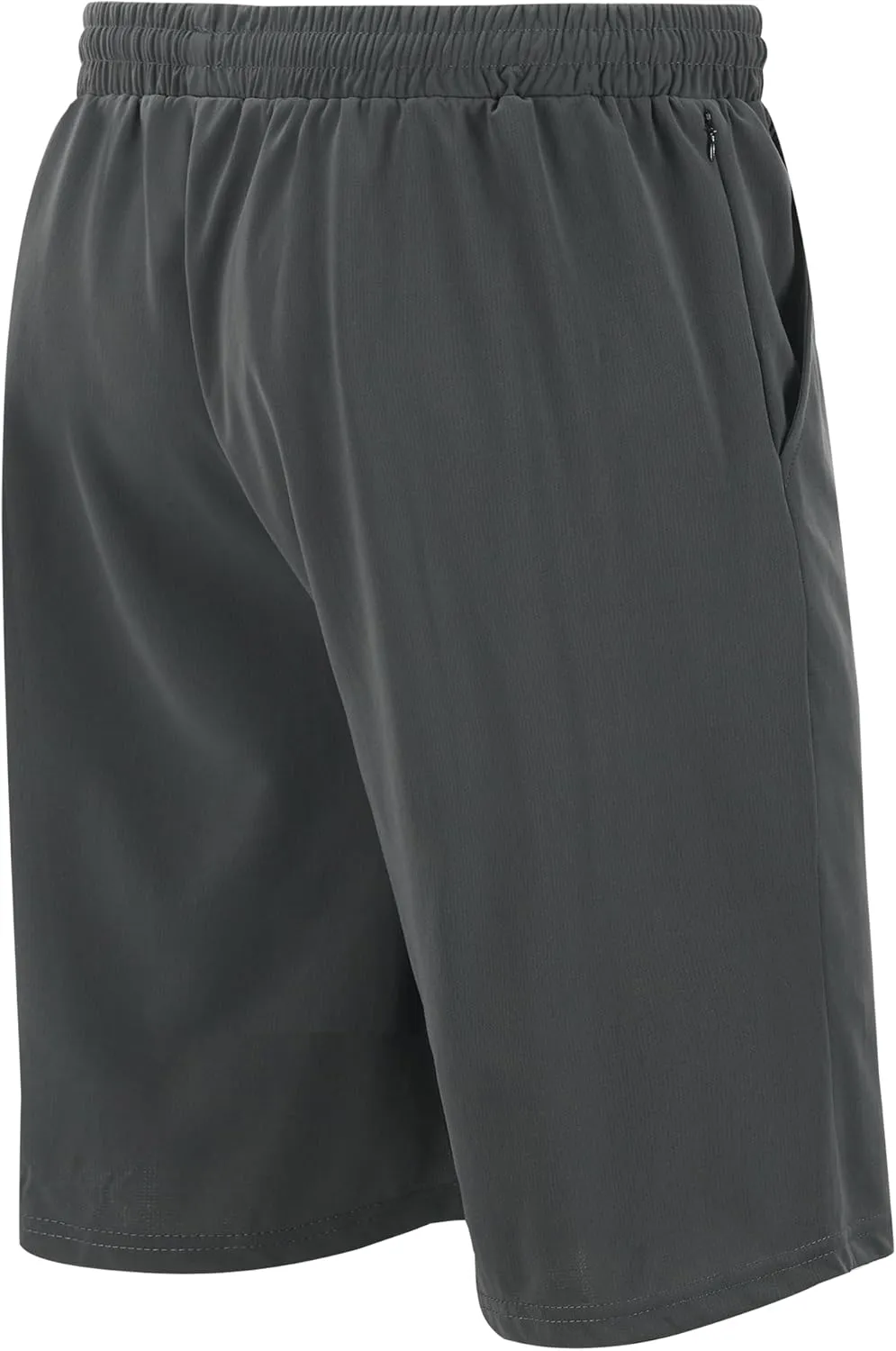 HQUEC Men's Athletic Shorts with Zipper Pockets 10" Lightweight Quick Dry Basketball Workout Shorts for Running Casual