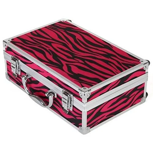Ivation Carry All Makeup Train Case - Red Zebra