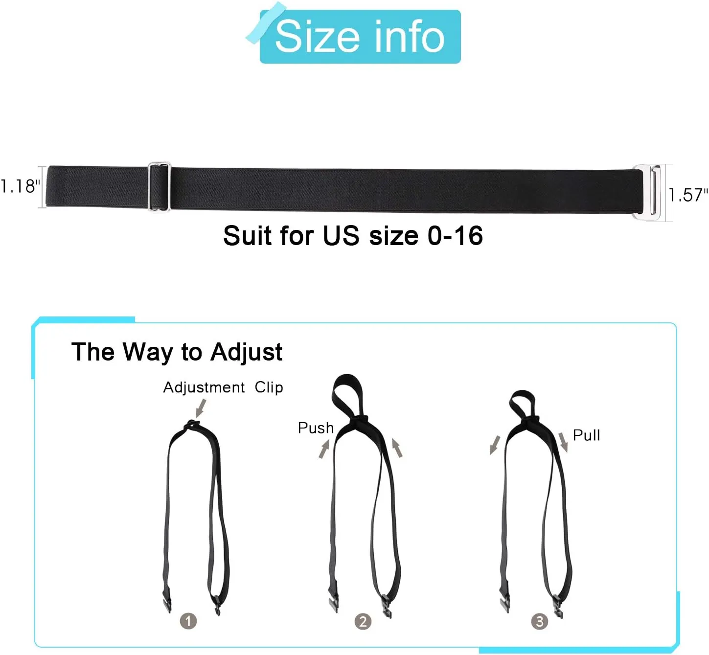 JASGOOD Women No Show Stretch Belt Elastic Web Strap Belt with Flat Buckle for Jeans Pants Dresses
