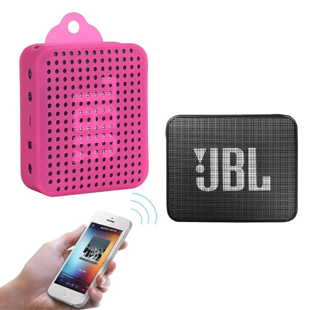 JBL Go 2 silicone cover with carabiner - Rose