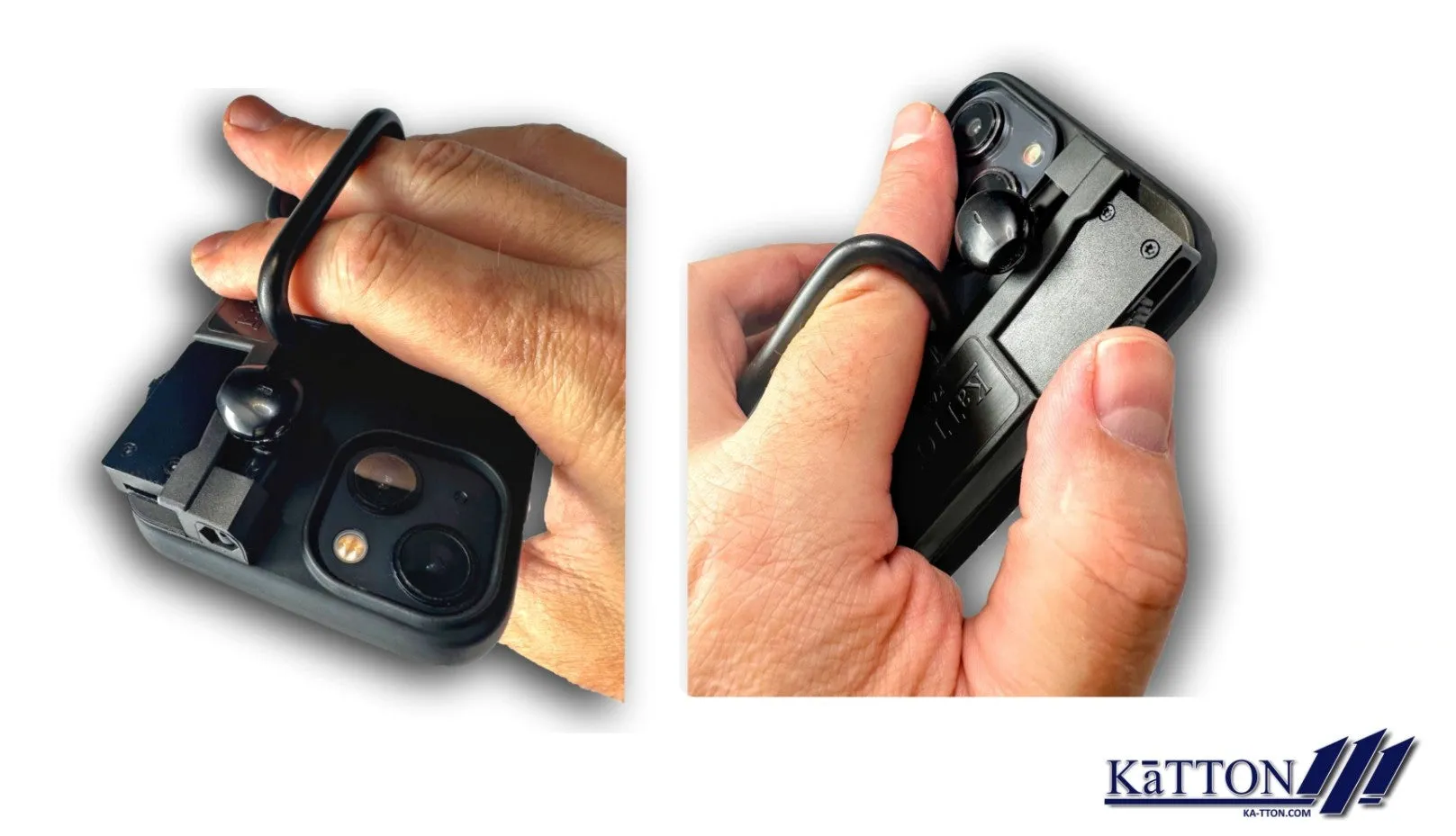 KaTTON Phone case Compatible with iPhone 13 Pro, Multitool Phone Case Holder for Removable Multi-Tool or USB Drive, Air Tag Holder, Kickstand, Carabiner Finger Holder, Finger Loop & Air Pod Holders