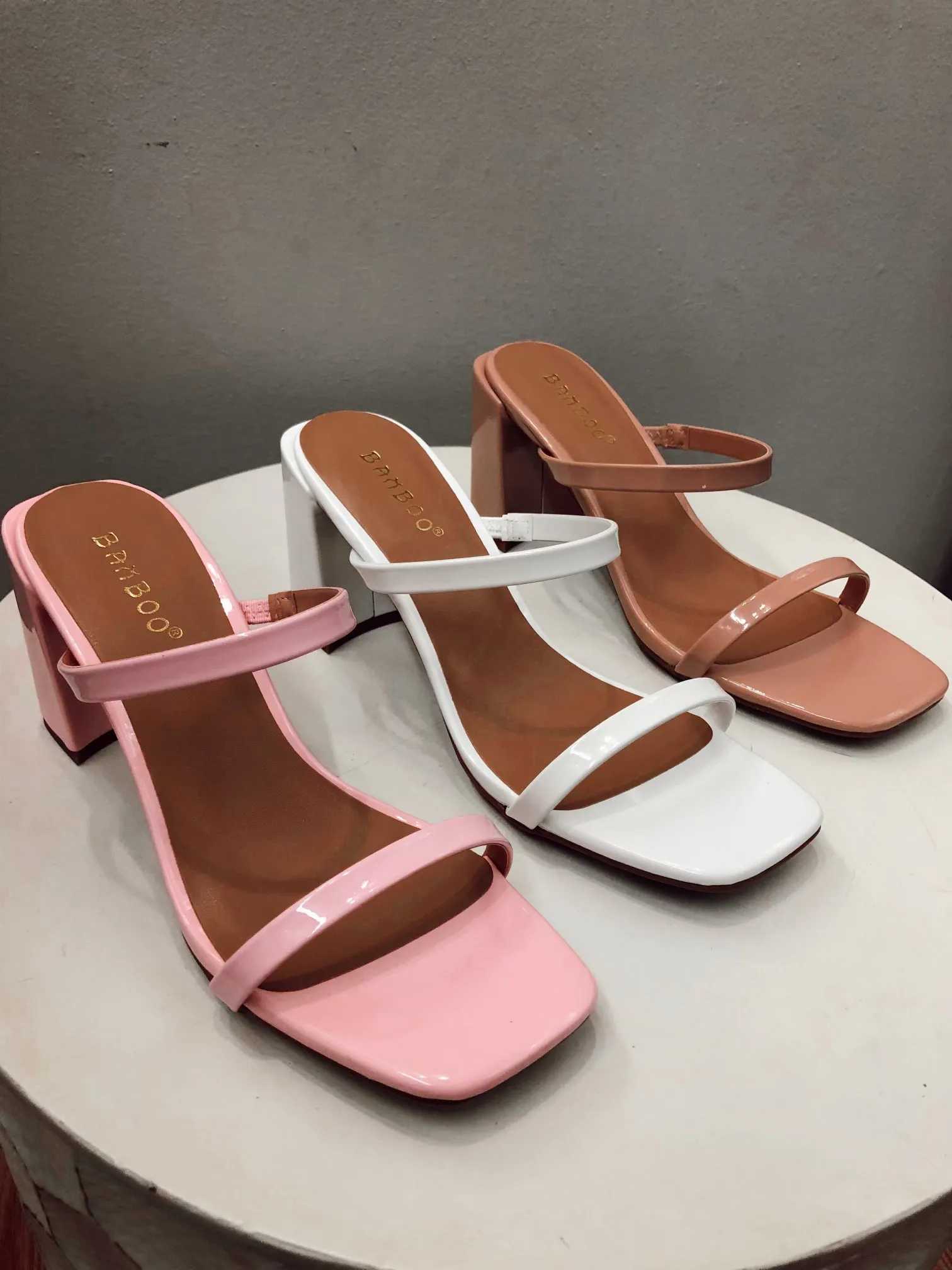 Kickback Strap Heel - White