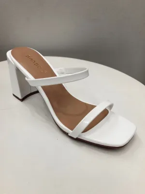 Kickback Strap Heel - White
