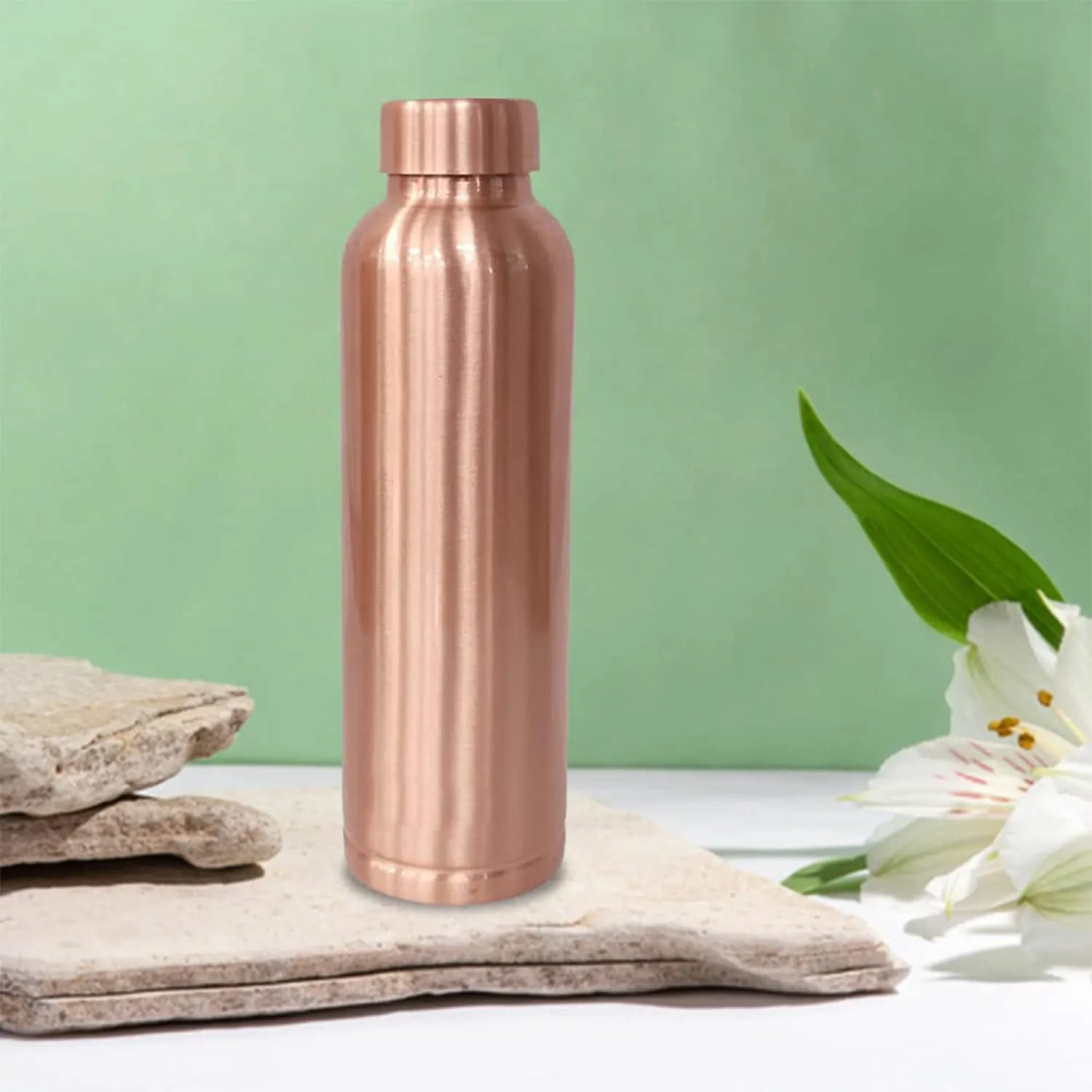Kuber Industries Copper Water Bottle | BPA Free, Non Toxic | Leakproof, Durable & Lightweight | With Added Health Benefits of Copper | Ergonomic Design & Easy to Clean | Black| 950 ml (Pack Of 6)