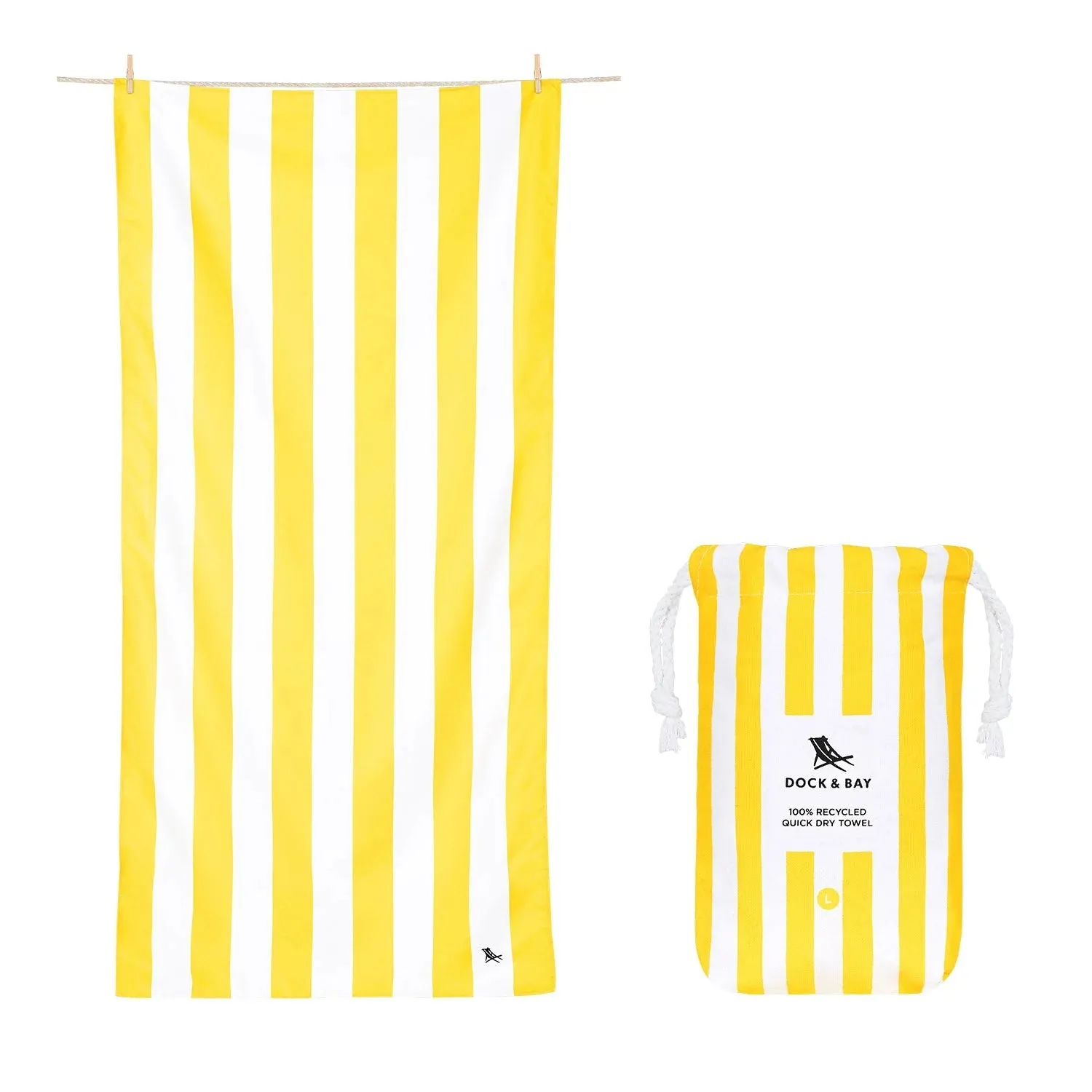 Large Quick Dry Towel - Boracay Yellow
