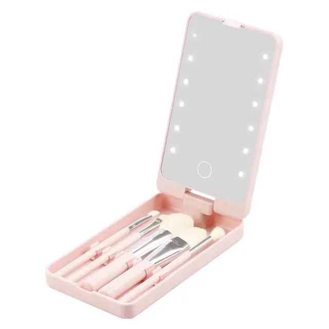 LED Light Makeup Hand Mirror