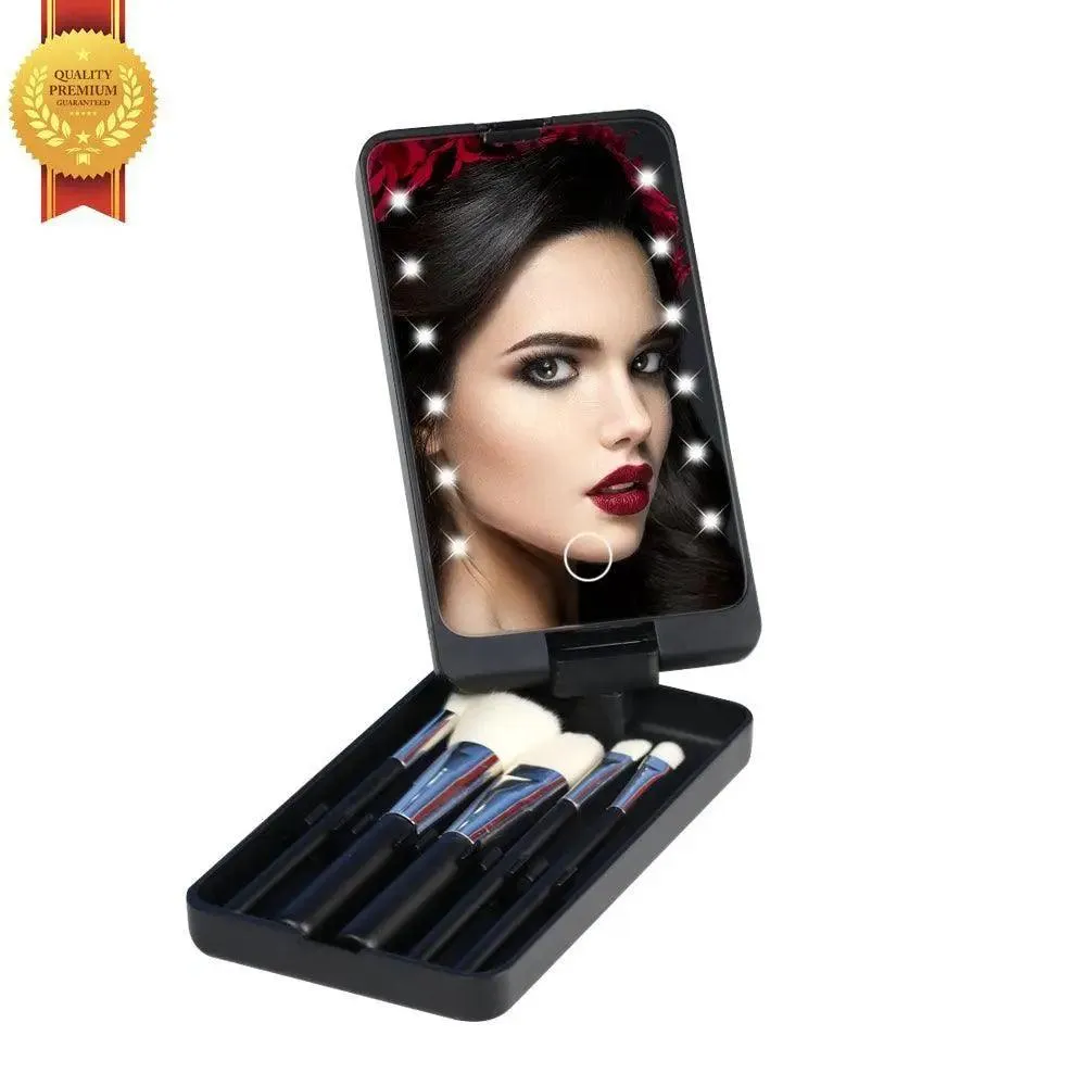 LED Light Makeup Hand Mirror