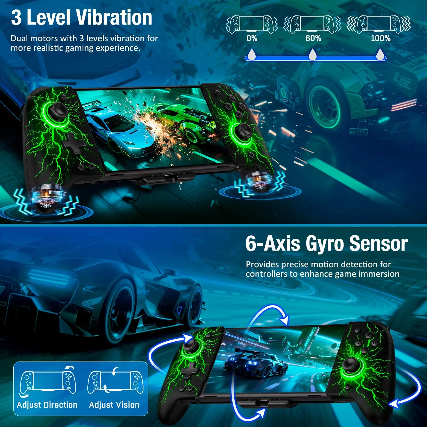 LIFUFUTEE Switch Controllers, Wireless Switch Pro Controller Replacement for Nintendo Switch Controller/OLED, Hall Effect One-Piece Joypad Controller with Programmable/Dual Vibration/Turbo/Wakeup