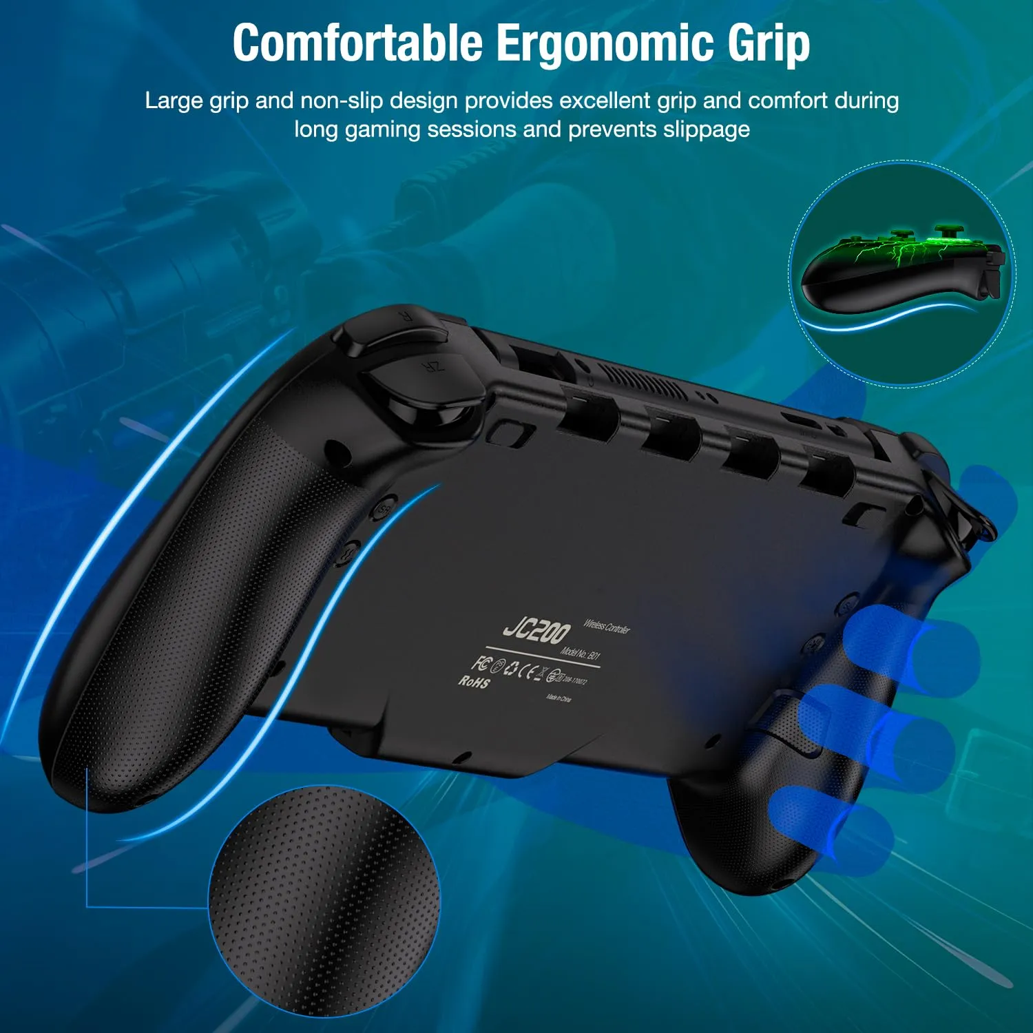 LIFUFUTEE Switch Controllers, Wireless Switch Pro Controller Replacement for Nintendo Switch Controller/OLED, Hall Effect One-Piece Joypad Controller with Programmable/Dual Vibration/Turbo/Wakeup