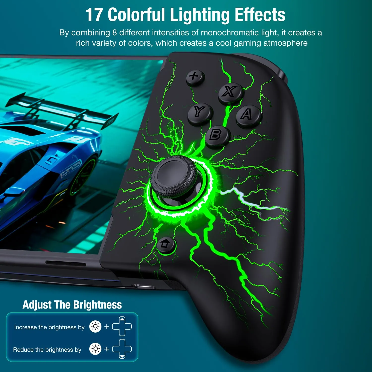 LIFUFUTEE Switch Controllers, Wireless Switch Pro Controller Replacement for Nintendo Switch Controller/OLED, Hall Effect One-Piece Joypad Controller with Programmable/Dual Vibration/Turbo/Wakeup