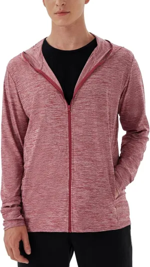 Mens UPF 50  UV Full Zip Sun Protection Hoodie Jacket With Thumb holes Cooling Lightweight Fishing Hiking Cooling Shirts men