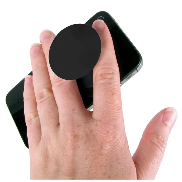 Mobile accessory expanding hand-grip and stand Popsocket in black