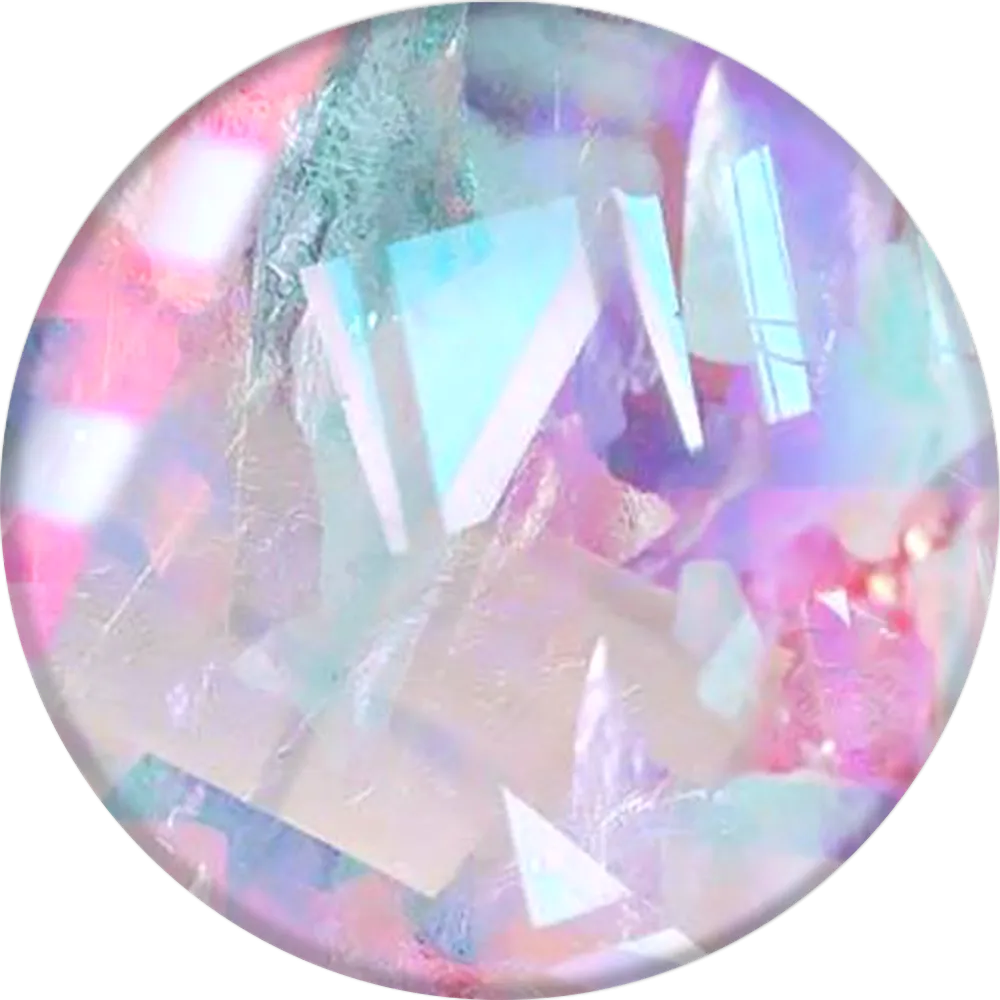 Mobile accessory expanding hand-grip and stand Popsocket in multicoloured large crystals