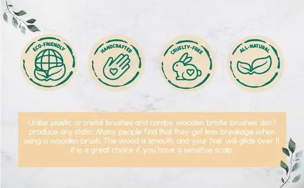 Natural Wooden Detangling Hair Brush