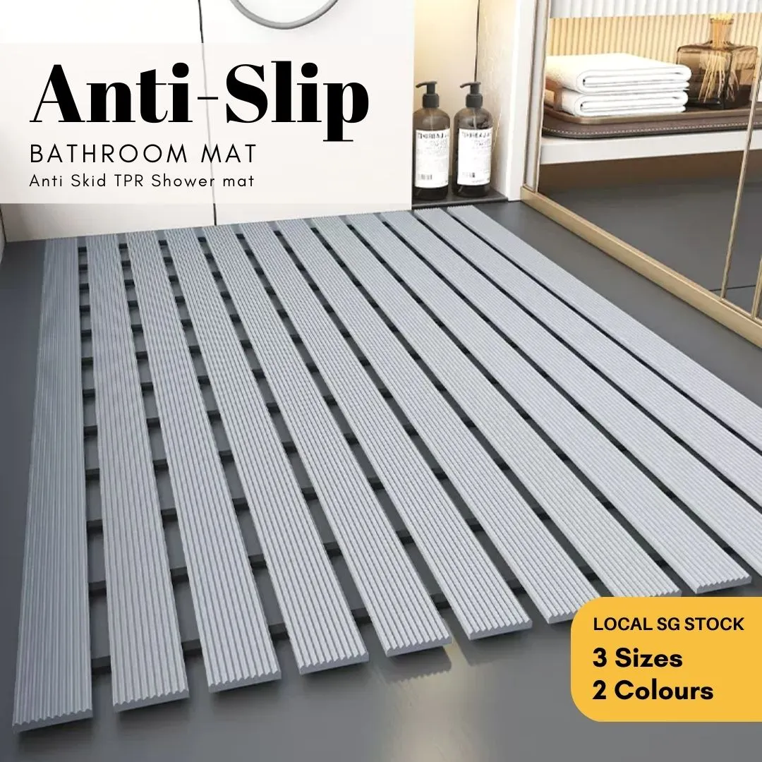 Non Slip Bathroom Floor Mat Grey