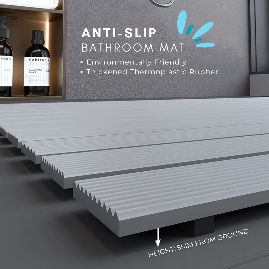 Non Slip Bathroom Floor Mat Grey