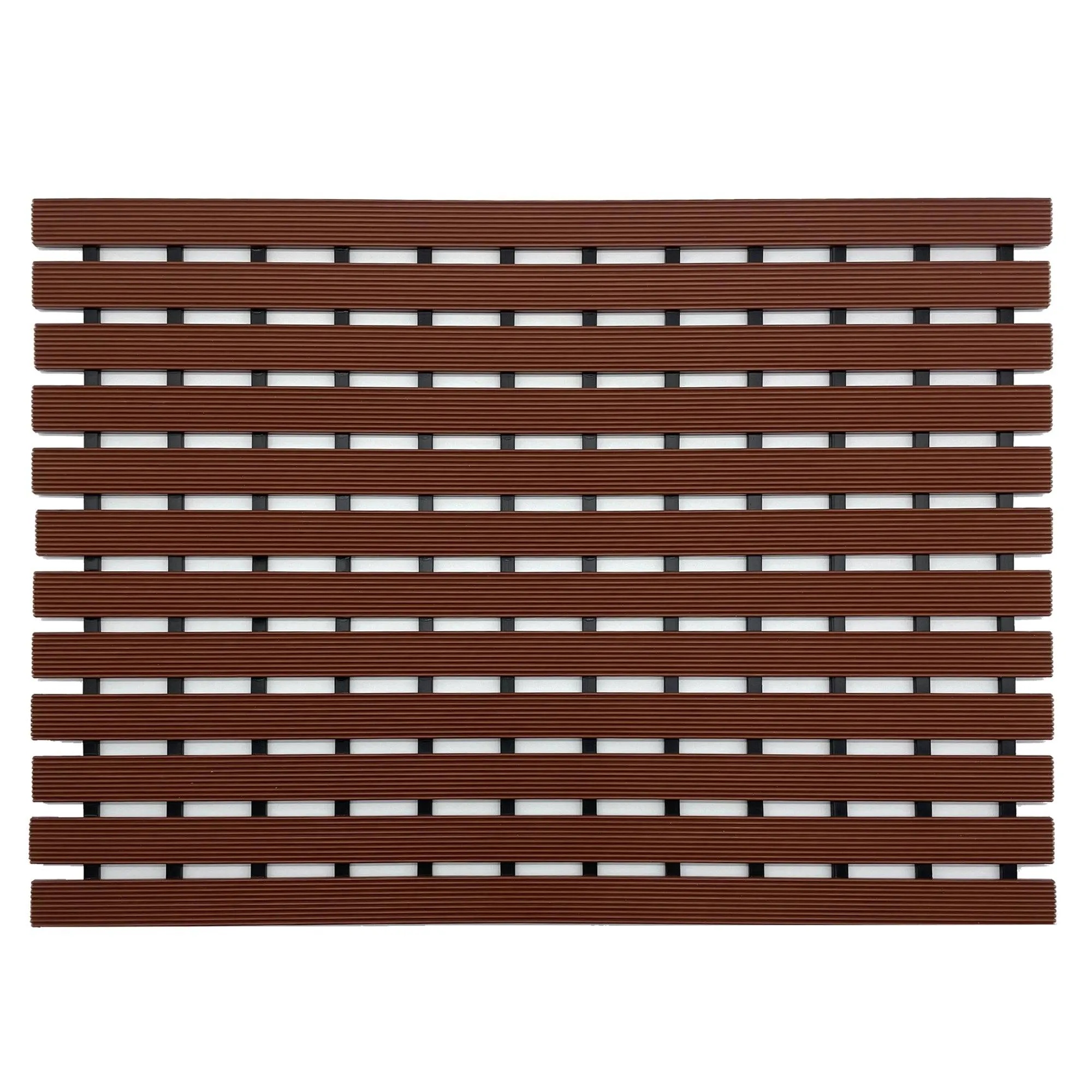 Non-Slip PVC Duckboard Shower Mat - 61cm x 43cm