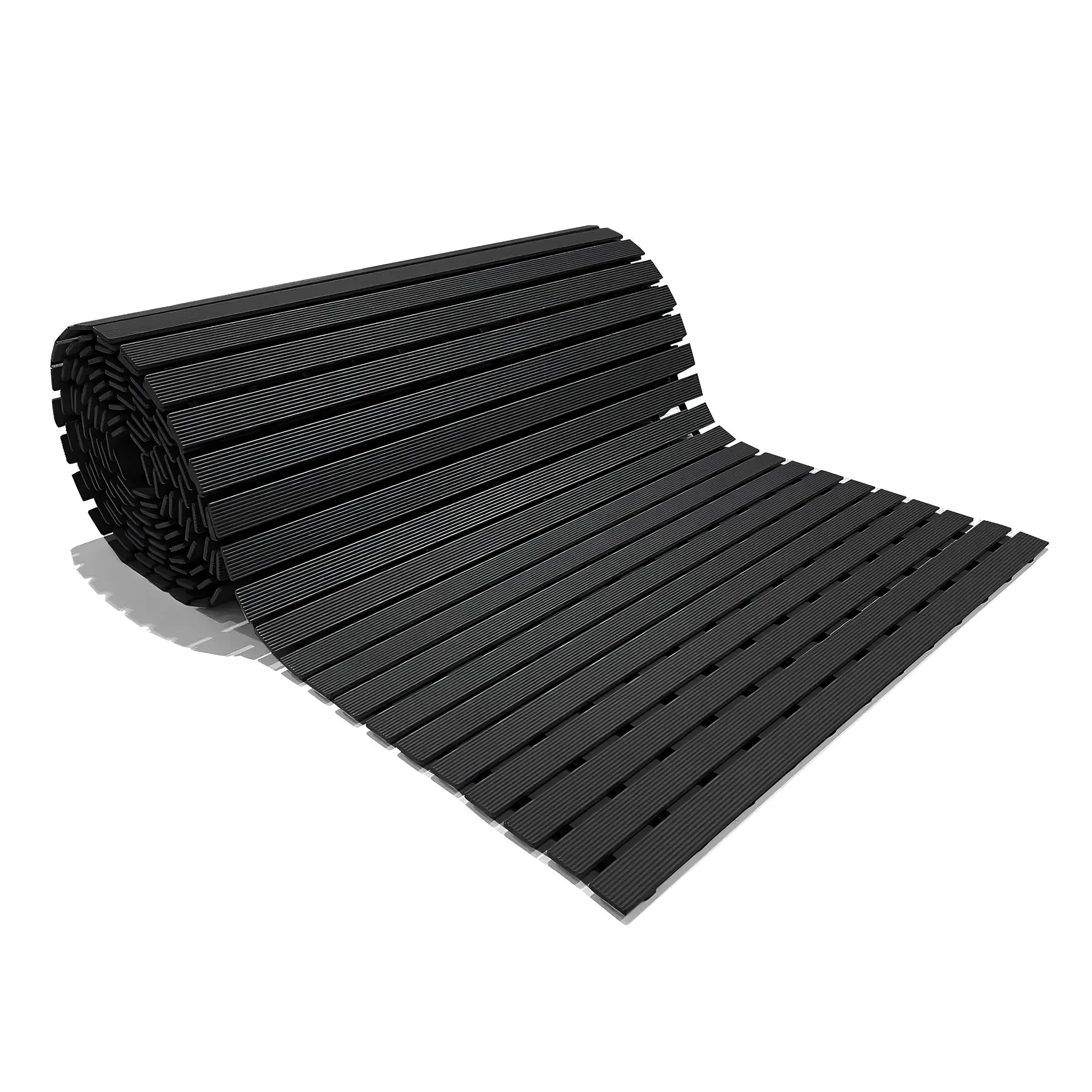 Non-Slip PVC Duckboard Shower Mat - Vertical Slats - 43cm x 64cm