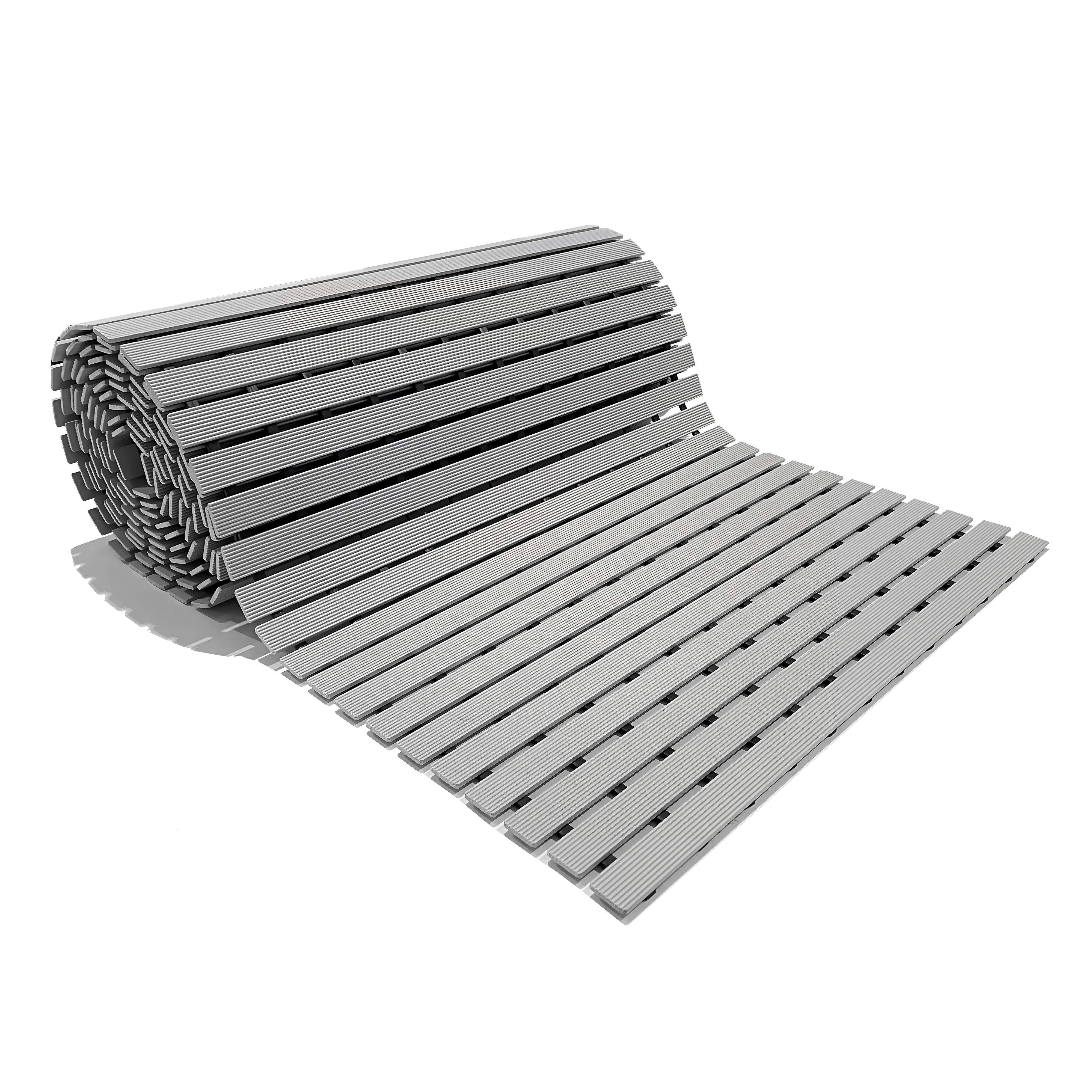 Non-Slip PVC Duckboard Shower Mat - Vertical Slats - 43cm x 64cm