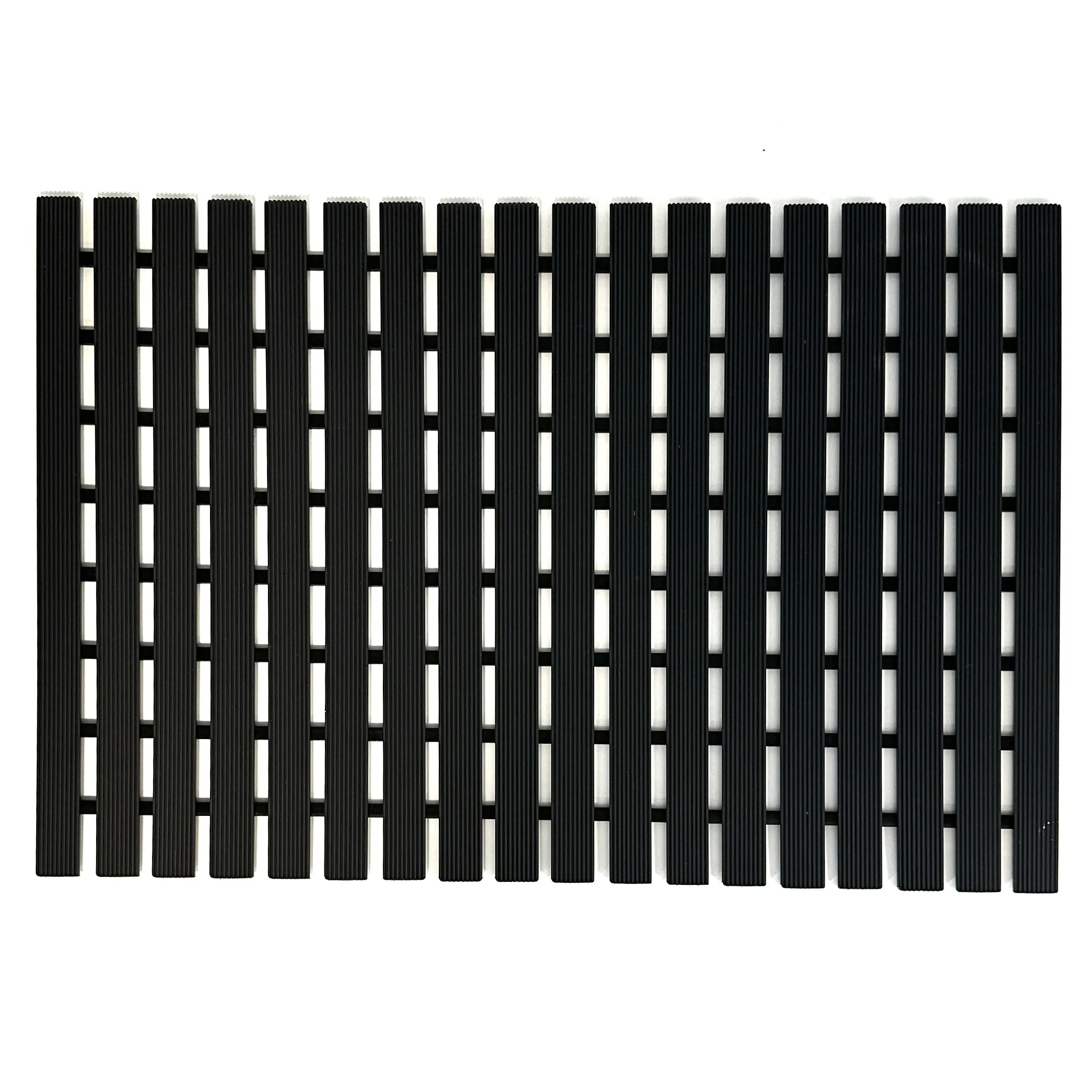 Non-Slip PVC Duckboard Shower Mat - Vertical Slats - 43cm x 64cm