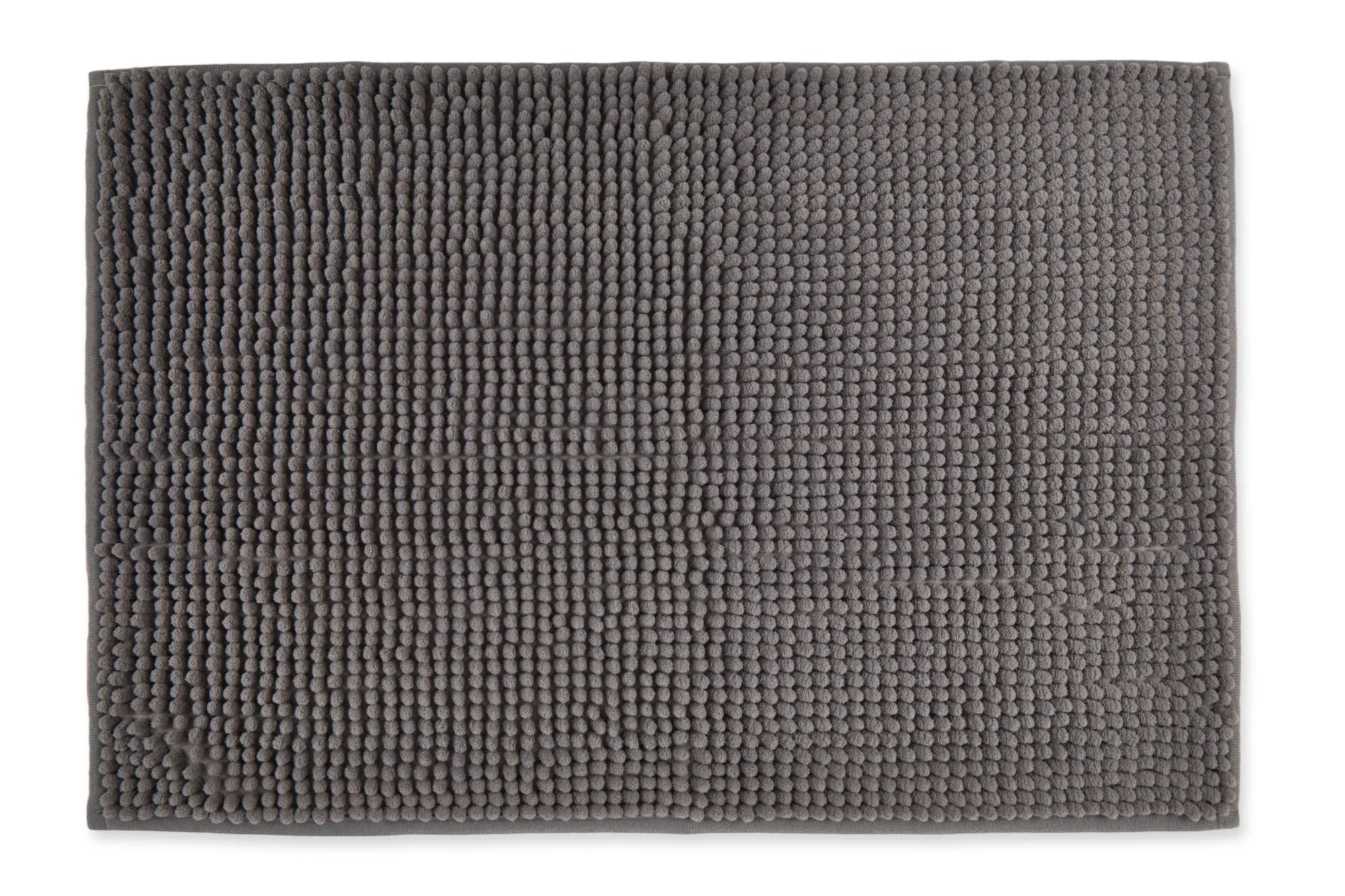 Noodle Soft Touch Non-Slip Bathroom Rug in Graphite