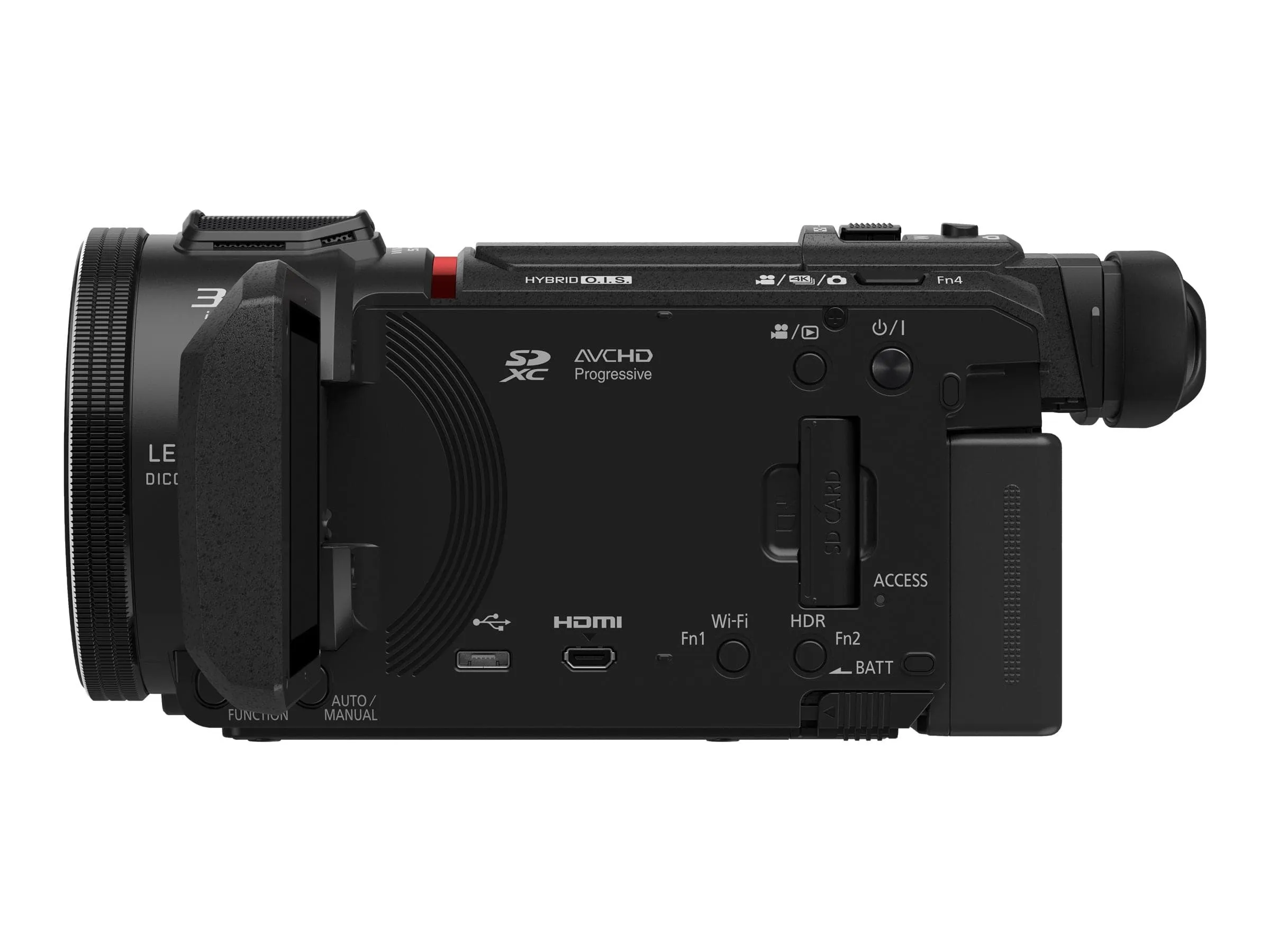 Panasonic HC-VXF1 4K Camcorder with 24x Optical Zoom, 3" LCD, WiFi & SD/SDHC/SDXC Compatibility - Black