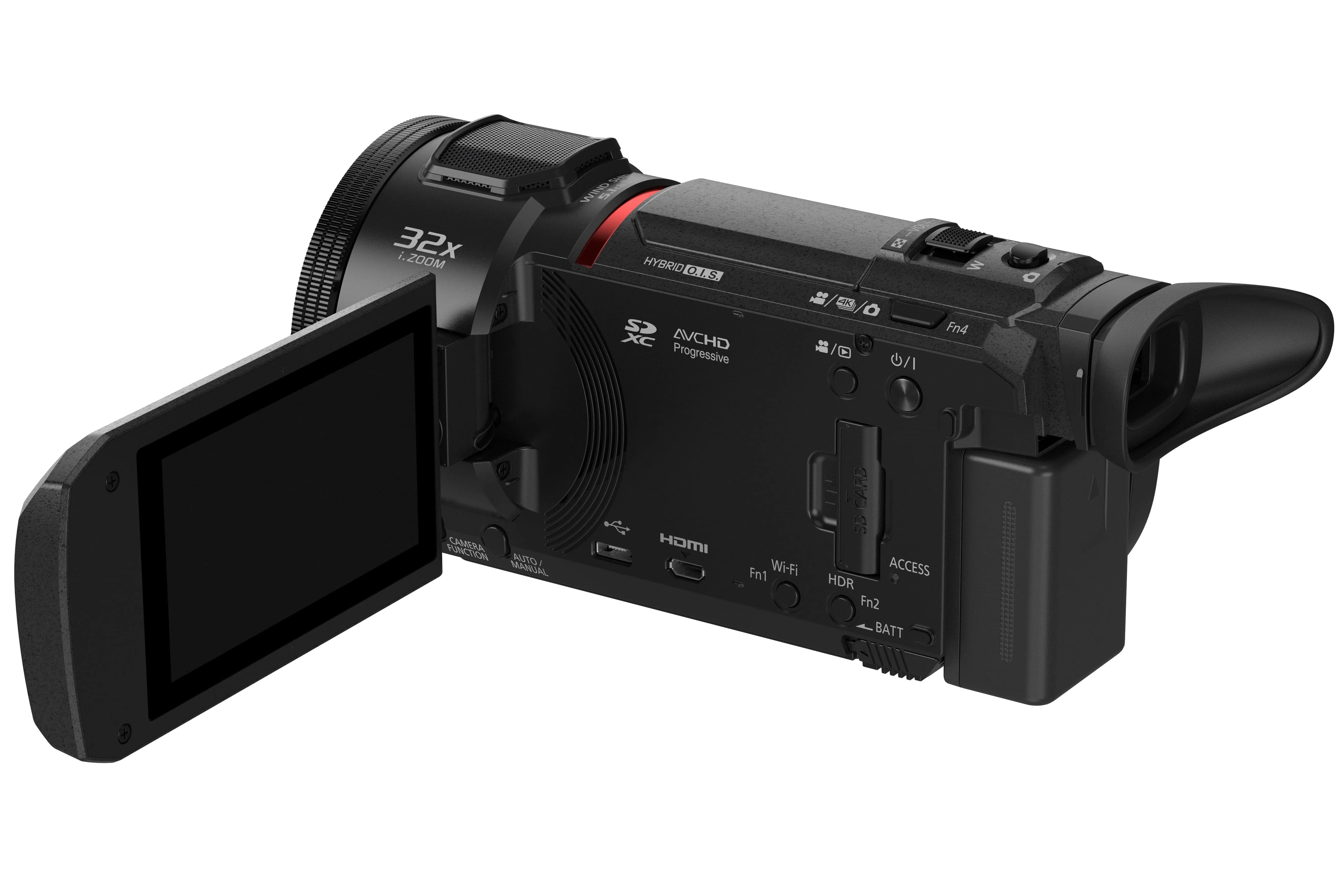 Panasonic HC-VXF1 4K Camcorder with 24x Optical Zoom, 3" LCD, WiFi & SD/SDHC/SDXC Compatibility - Black