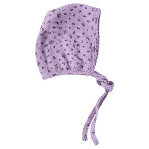 Piupiuchick Newborn bonnet - Lilac w Flowers