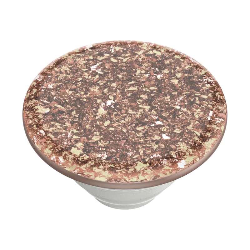 PopSockets Phone Grip with Expanding Kickstand, Glitter Foil Confetti Rose Gold