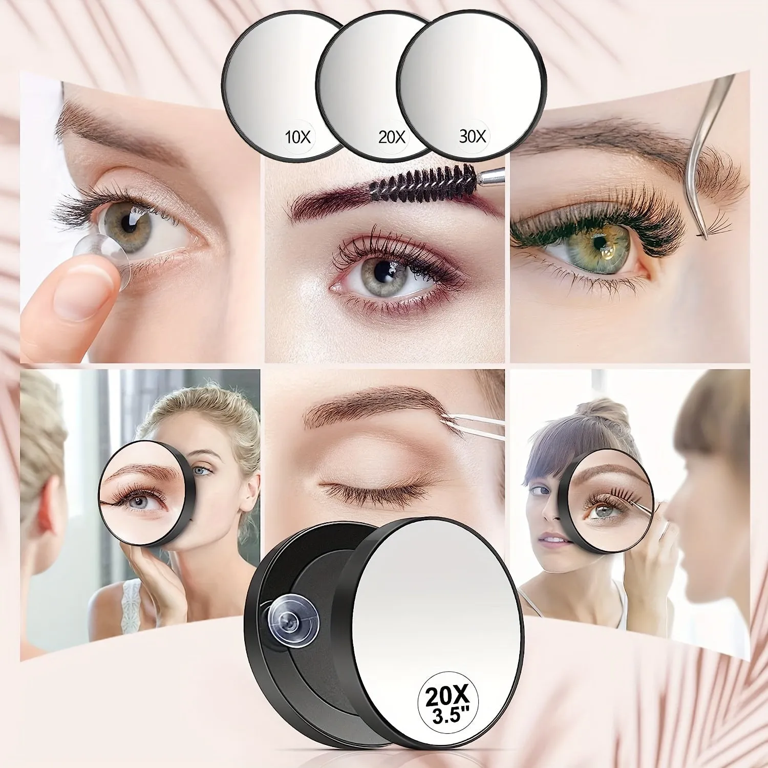 Portable 10X Magnifying Mirror with Suction Cups  Perfect Womens Gift