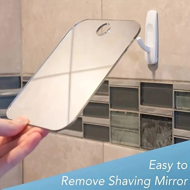 Portable Acrylic Shower Mirror for Mens Shaving and Makeup