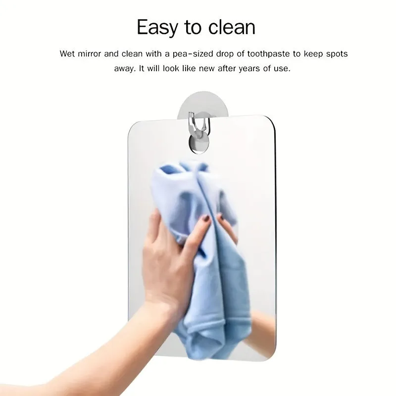 Portable Acrylic Shower Mirror for Mens Shaving and Makeup