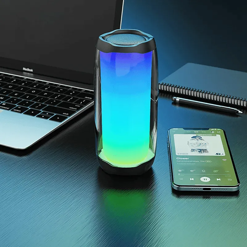 Portable Bluetooth Speaker With Colorful Lights Glow Plus 4 (Big)