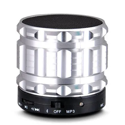 Portable Mini Bluetooth Speakers Metal Steel Wireless Smart Hands Free Speaker With FM Radio Support SD Card For iPhone
