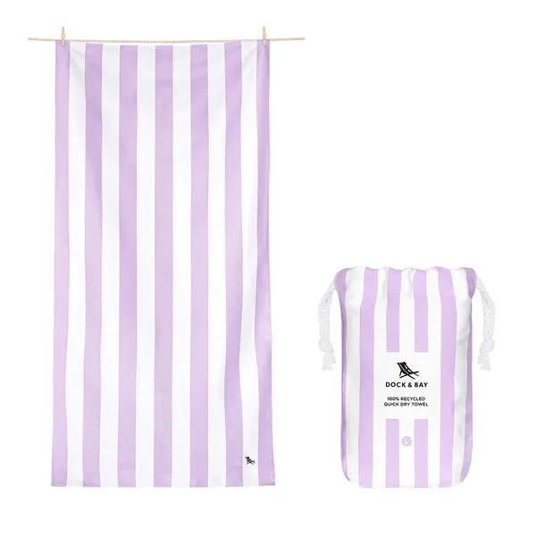 Quick Dry Beach Towel - Lilac (Large)