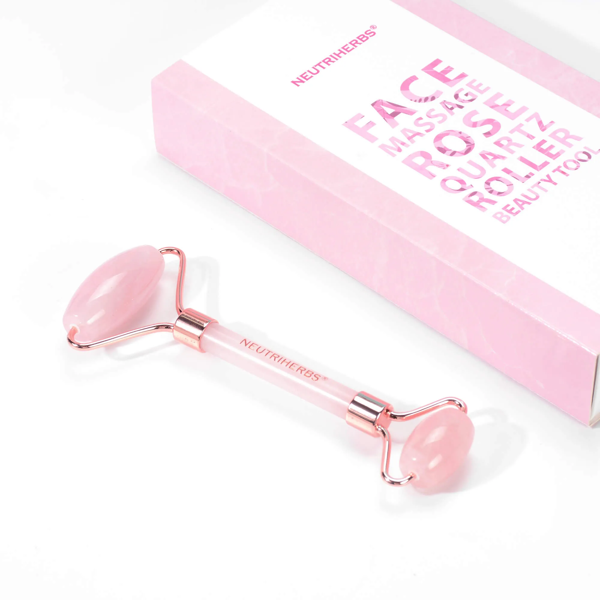 Rose Quartz Facial Jade Roller For Soothing And Calming