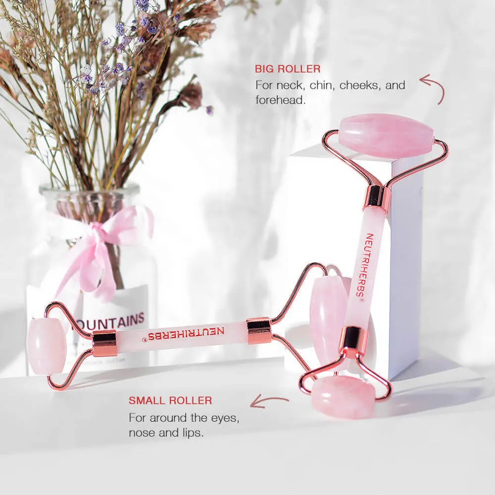 Rose Quartz Facial Jade Roller For Soothing And Calming