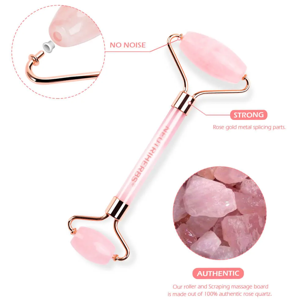 Rose Quartz Facial Jade Roller For Soothing And Calming