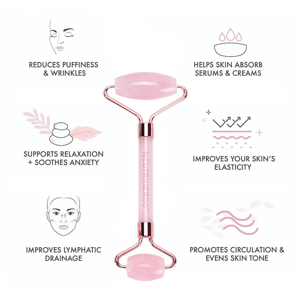 Rose Quartz Facial Jade Roller For Soothing And Calming