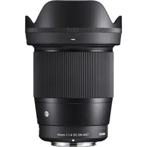 Sigma 16mm f/1.4 DC DN Contemporary Lens for Sony E-Mount Lens/ APS-C Format