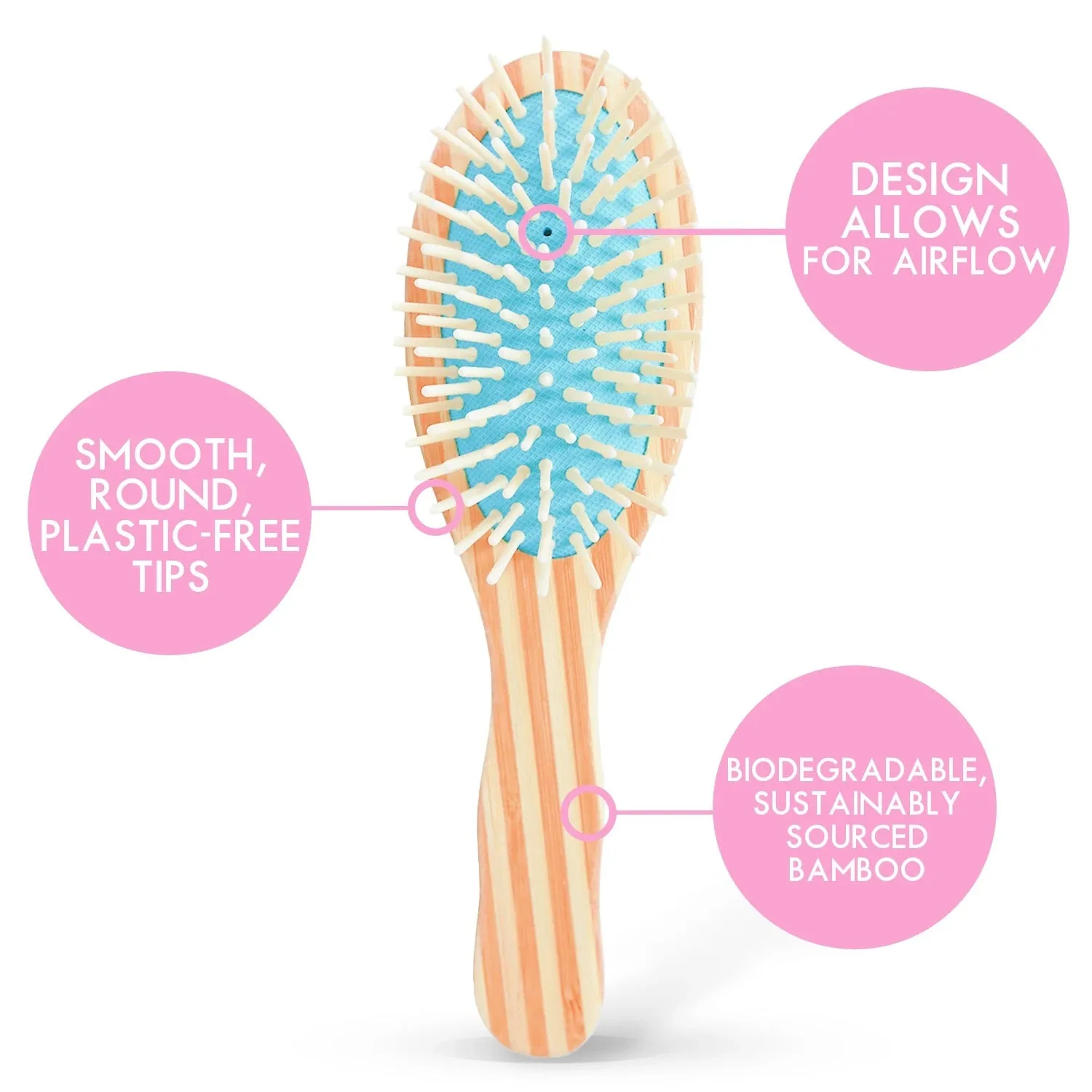 SugarBear Gentle Detangling Bamboo Brush