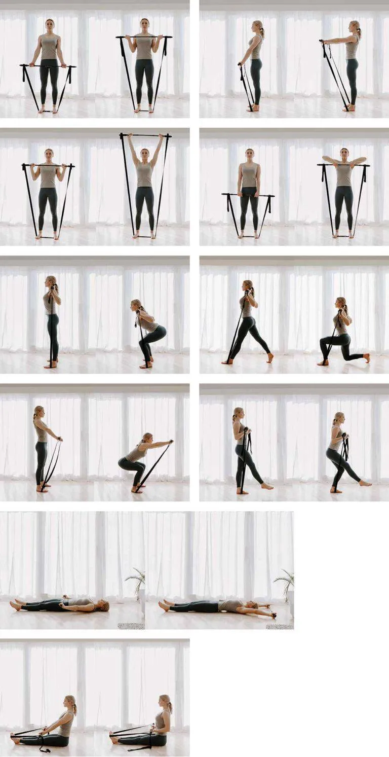 Swedish Posture - Mini Gym, Full Body Exercise Kit with Resistance Band, Use at Home, to Travel, or at The Office, for Full Body Workout