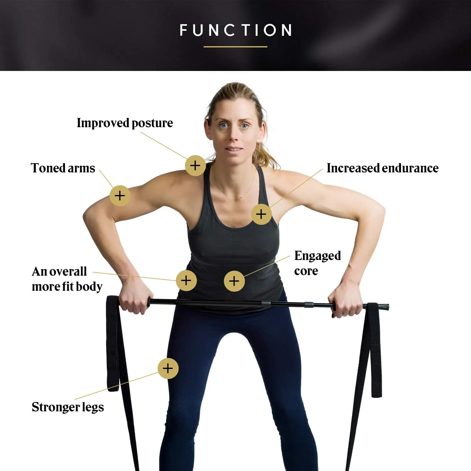 Swedish Posture - Mini Gym, Full Body Exercise Kit with Resistance Band, Use at Home, to Travel, or at The Office, for Full Body Workout