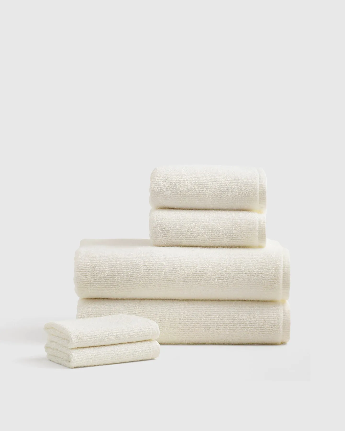 Turkish Ribbed Quick Dry Bath Towel Bundle