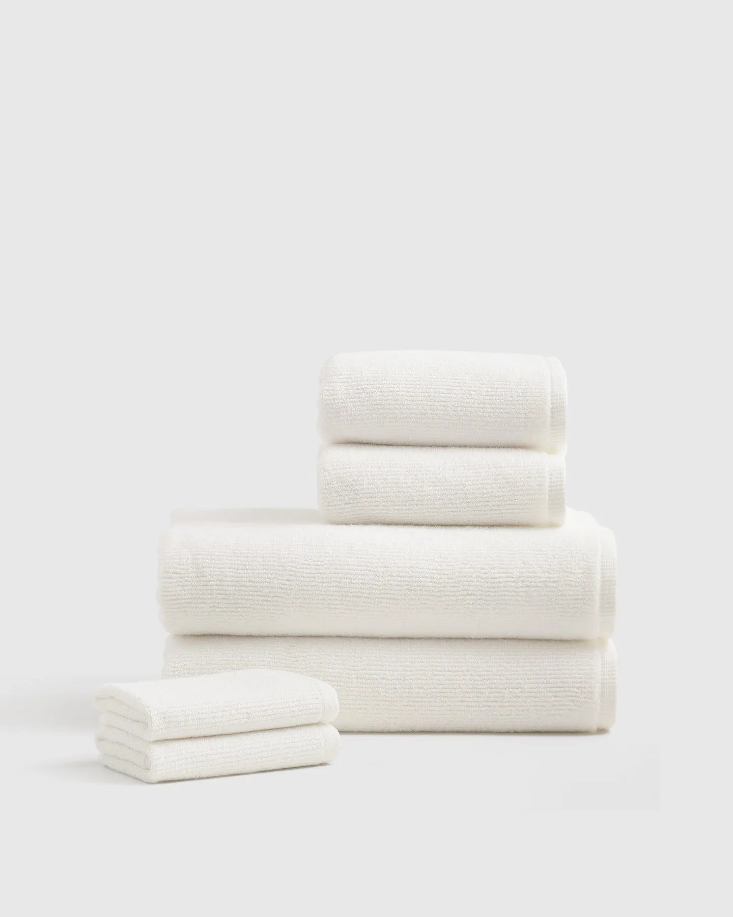 Turkish Ribbed Quick Dry Bath Towel Bundle