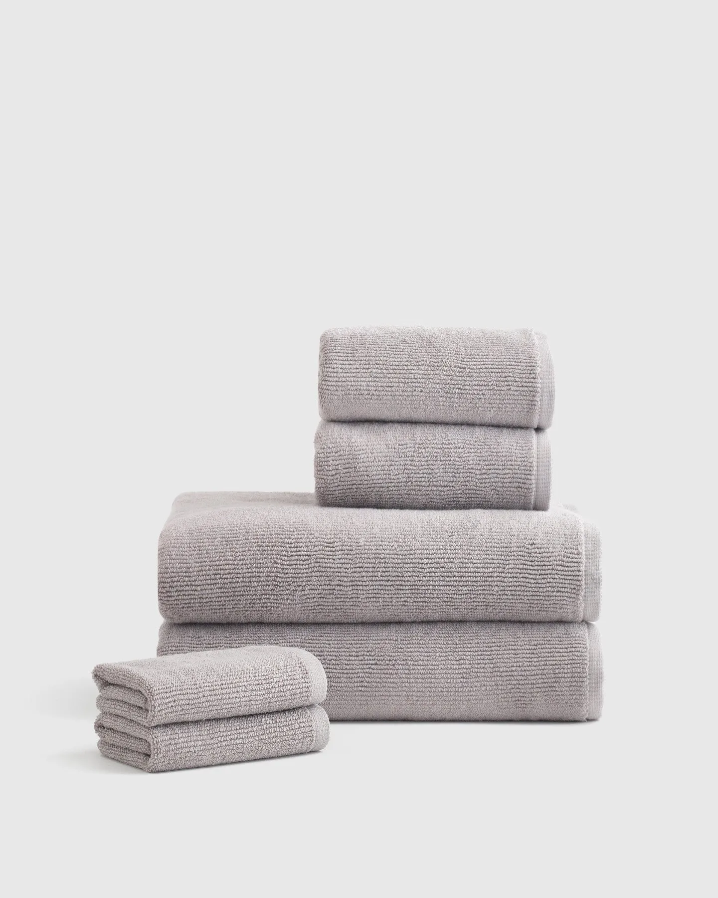 Turkish Ribbed Quick Dry Bath Towel Bundle