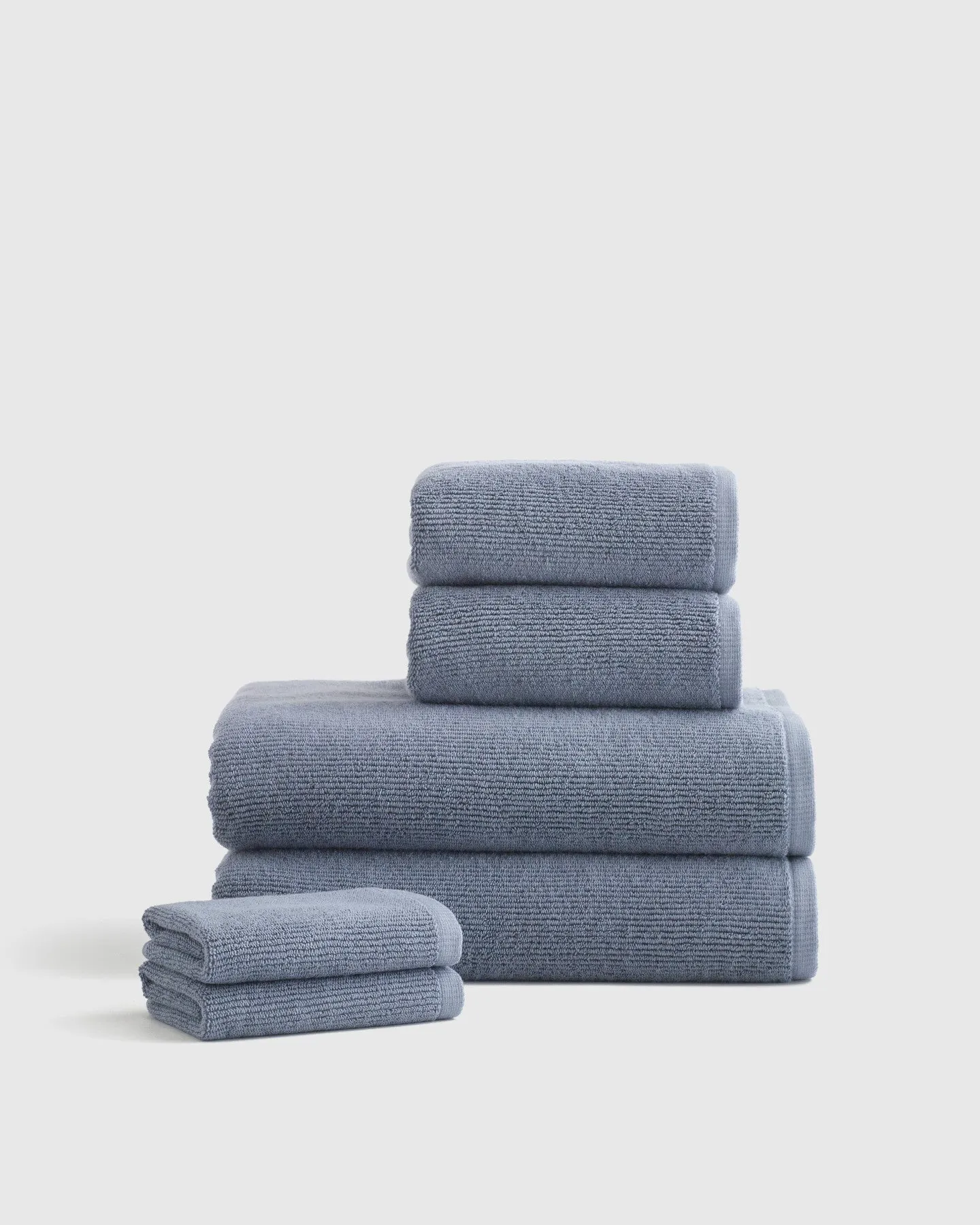 Turkish Ribbed Quick Dry Bath Towel Bundle
