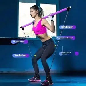 Ultimate Portable Pilates Bar Kit with Resistance Bands for Yoga and Sculpting Workouts