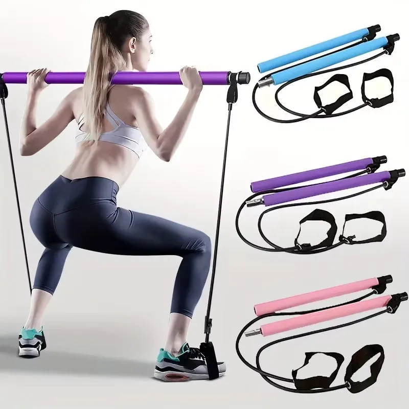 Ultimate Portable Pilates Bar Kit with Resistance Bands for Yoga and Sculpting Workouts